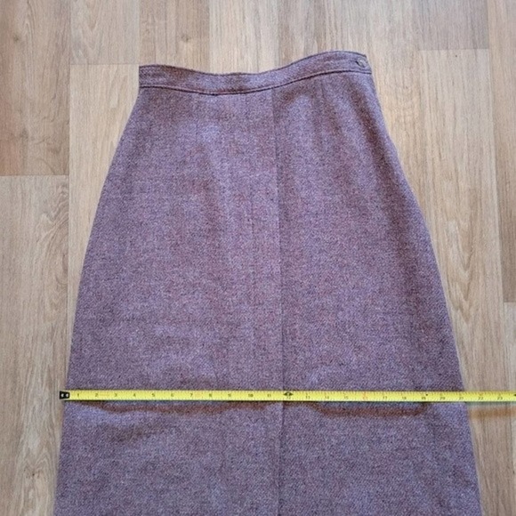 Vintage Woolrich Women's 100% Pure Wool Purple Knee Length Skirt Size 6 Pockets - Picture 12 of 14